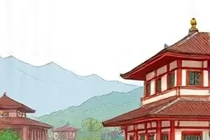 玻璃工厂横版剧照，熔炉前成型的玻璃器皿泛着橙光