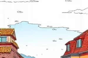 星屑收集者横版漫画封面，少年举着玻璃罐收集星光