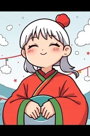 云上邮局竖版海报，山顶邮局在云海中亮起一盏灯